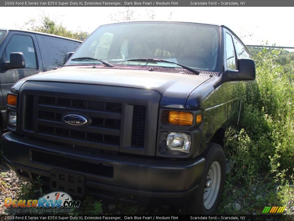 2009 Ford E Series Van E350 Super Duty XL Extended Passenger Dark Blue Pearl / Medium Flint Photo #22