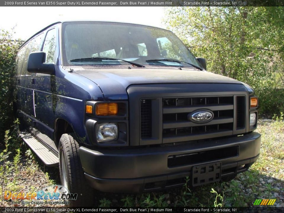 2009 Ford E Series Van E350 Super Duty XL Extended Passenger Dark Blue Pearl / Medium Flint Photo #24