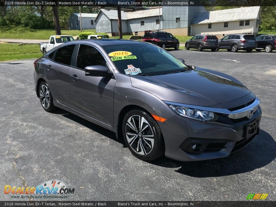 2018 Honda Civic EX-T Sedan Modern Steel Metallic / Black Photo #4