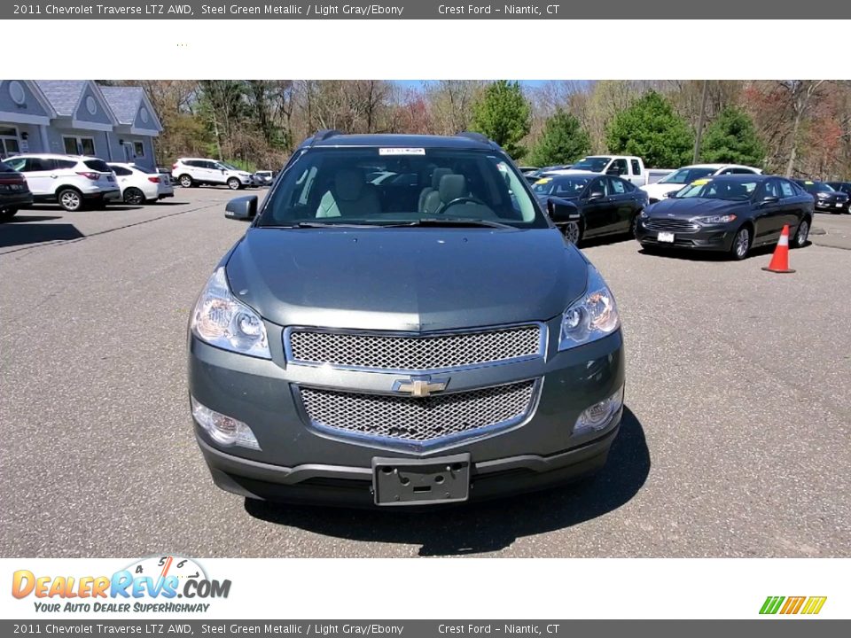 2011 Chevrolet Traverse LTZ AWD Steel Green Metallic / Light Gray/Ebony Photo #2