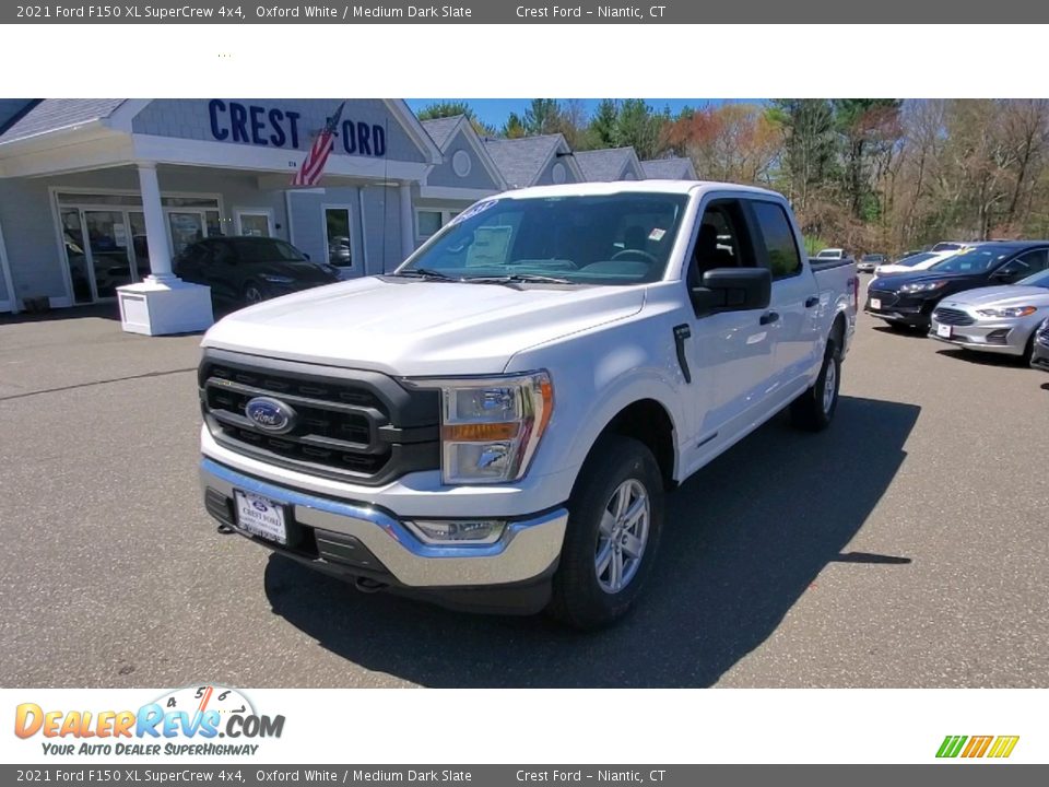 2021 Ford F150 XL SuperCrew 4x4 Oxford White / Medium Dark Slate Photo #3