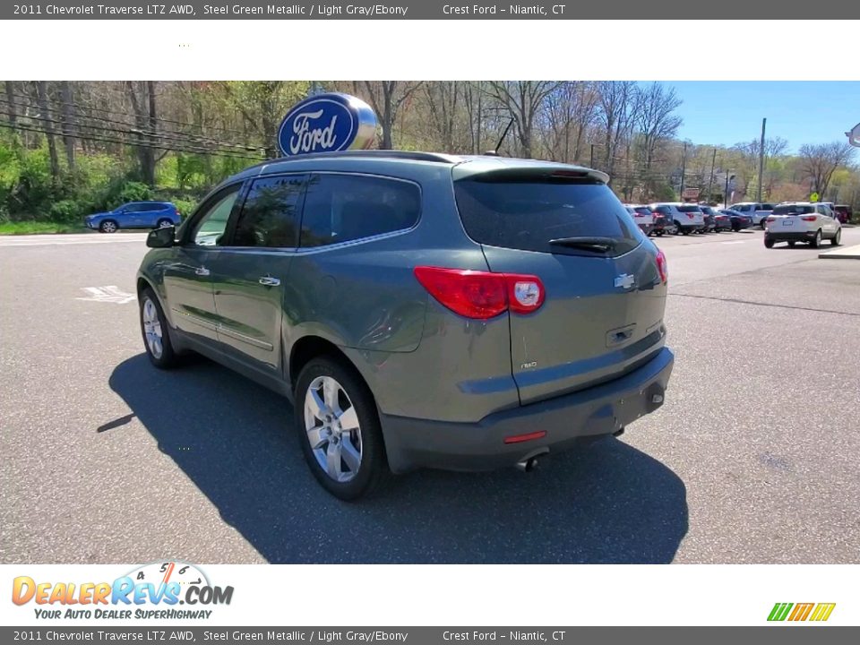 2011 Chevrolet Traverse LTZ AWD Steel Green Metallic / Light Gray/Ebony Photo #5