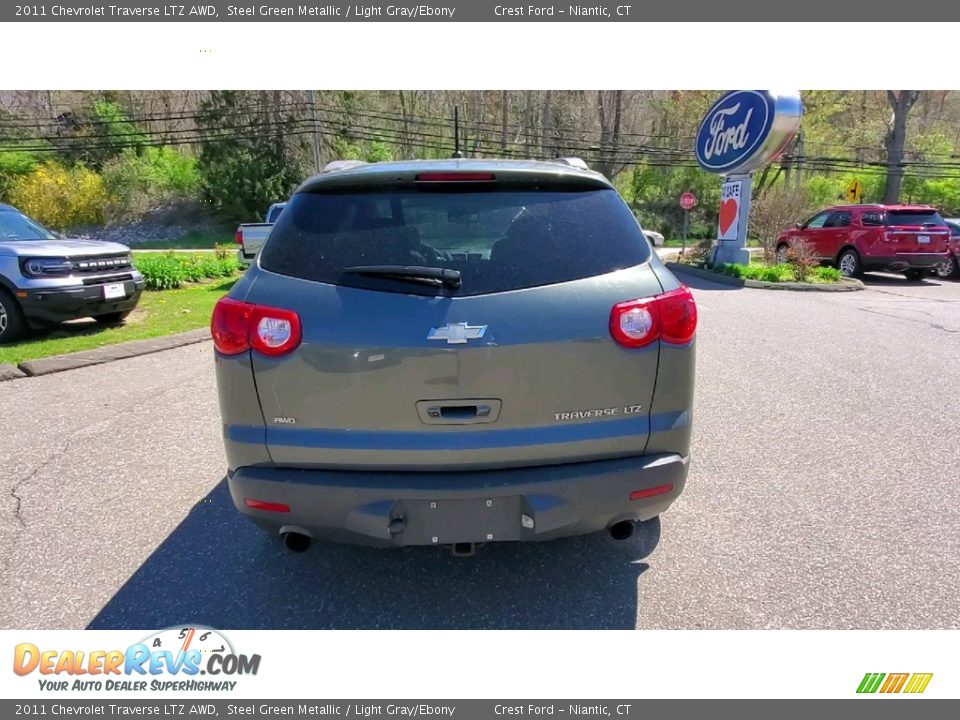 2011 Chevrolet Traverse LTZ AWD Steel Green Metallic / Light Gray/Ebony Photo #6