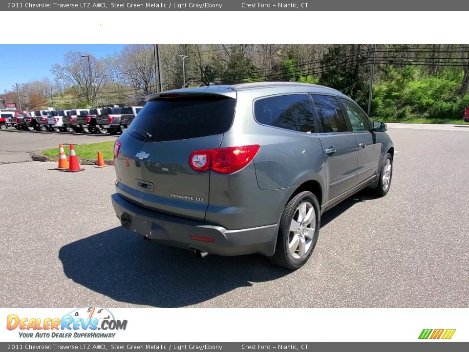 2011 Chevrolet Traverse LTZ AWD Steel Green Metallic / Light Gray/Ebony Photo #7