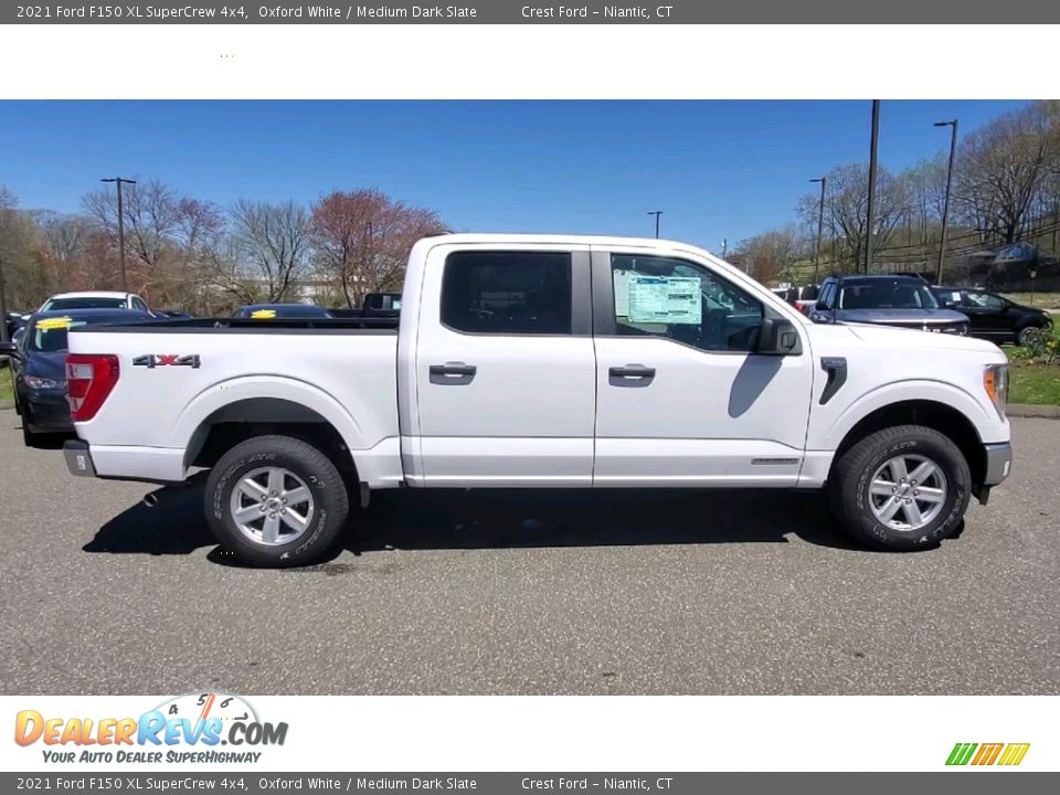 2021 Ford F150 XL SuperCrew 4x4 Oxford White / Medium Dark Slate Photo #8