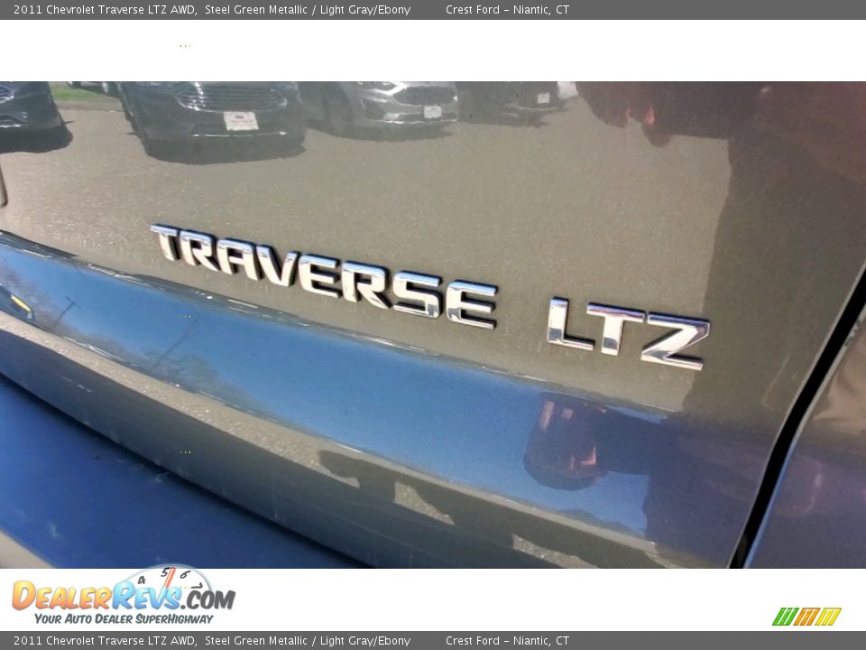 2011 Chevrolet Traverse LTZ AWD Steel Green Metallic / Light Gray/Ebony Photo #9