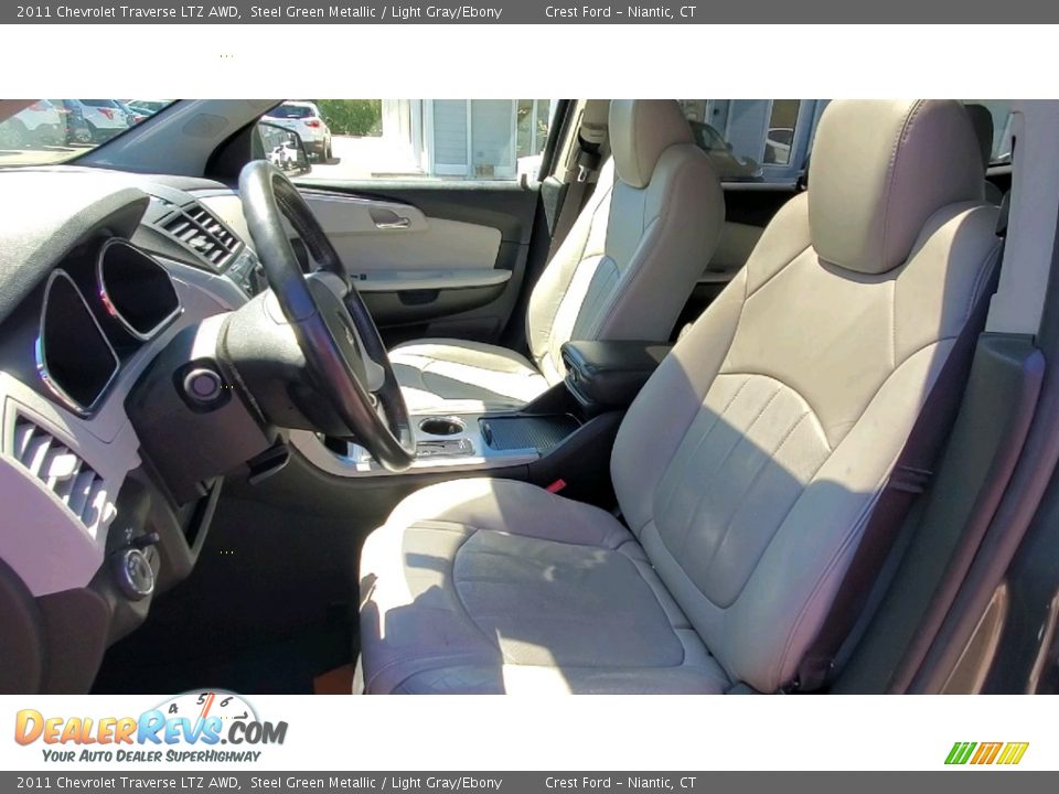2011 Chevrolet Traverse LTZ AWD Steel Green Metallic / Light Gray/Ebony Photo #11
