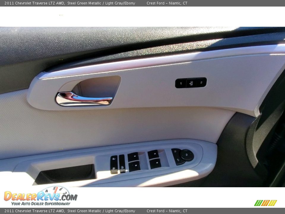 2011 Chevrolet Traverse LTZ AWD Steel Green Metallic / Light Gray/Ebony Photo #12