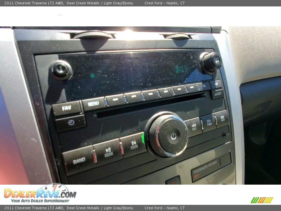 2011 Chevrolet Traverse LTZ AWD Steel Green Metallic / Light Gray/Ebony Photo #14