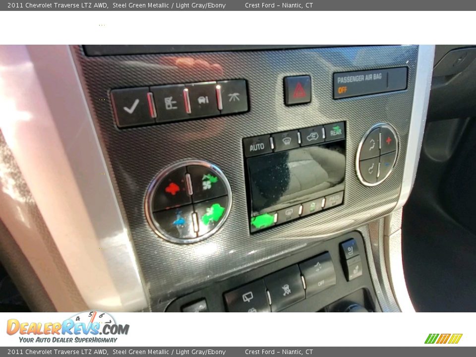 2011 Chevrolet Traverse LTZ AWD Steel Green Metallic / Light Gray/Ebony Photo #15