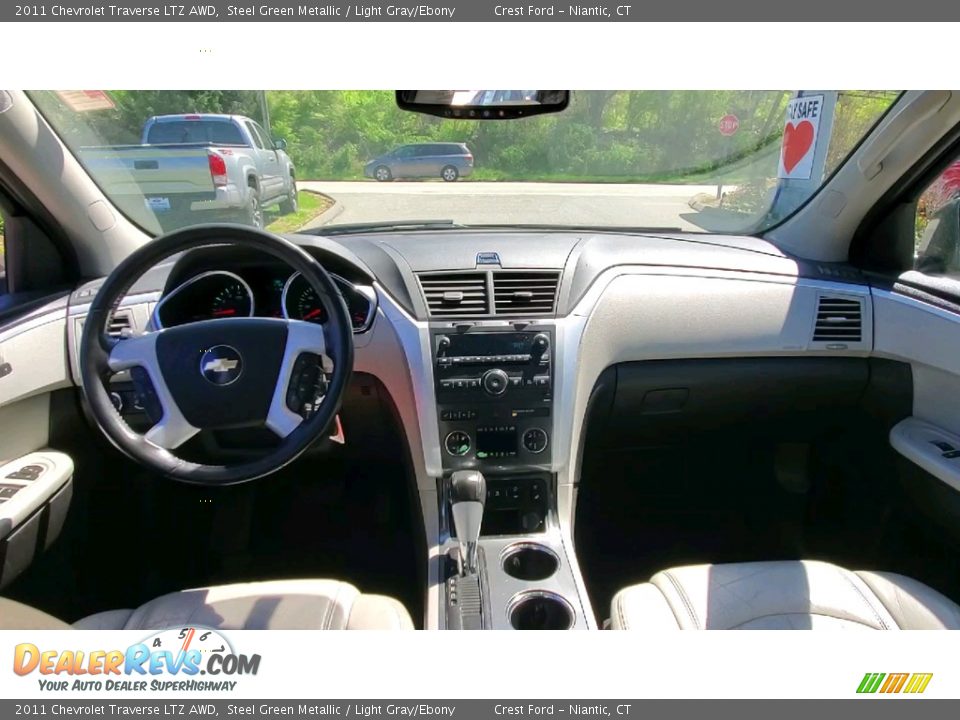 2011 Chevrolet Traverse LTZ AWD Steel Green Metallic / Light Gray/Ebony Photo #19