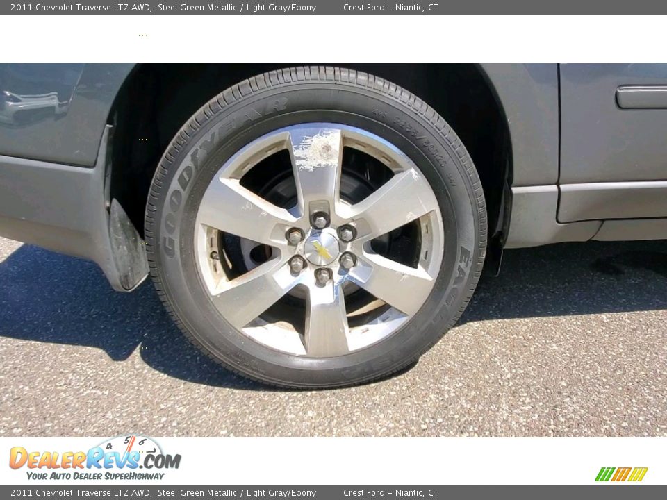 2011 Chevrolet Traverse LTZ AWD Steel Green Metallic / Light Gray/Ebony Photo #22