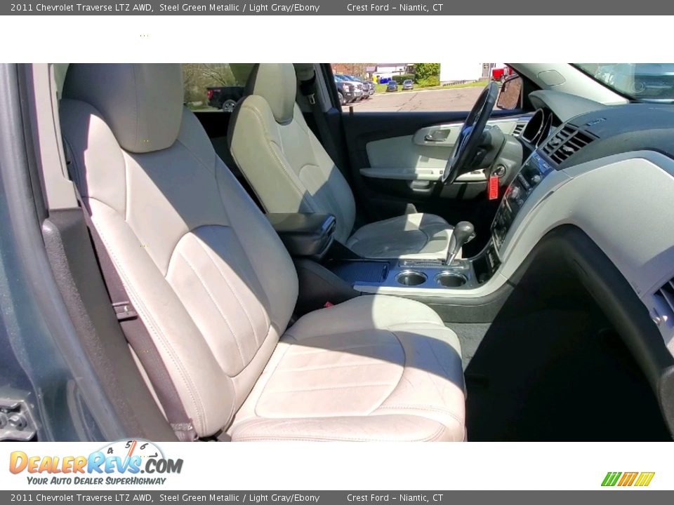 2011 Chevrolet Traverse LTZ AWD Steel Green Metallic / Light Gray/Ebony Photo #25