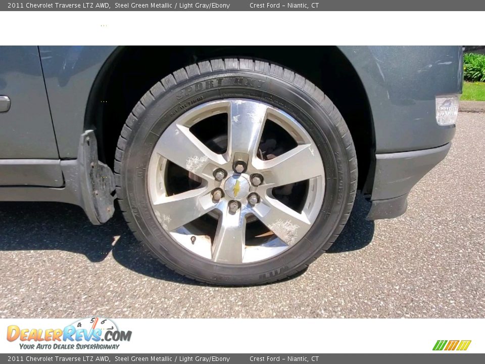 2011 Chevrolet Traverse LTZ AWD Steel Green Metallic / Light Gray/Ebony Photo #27