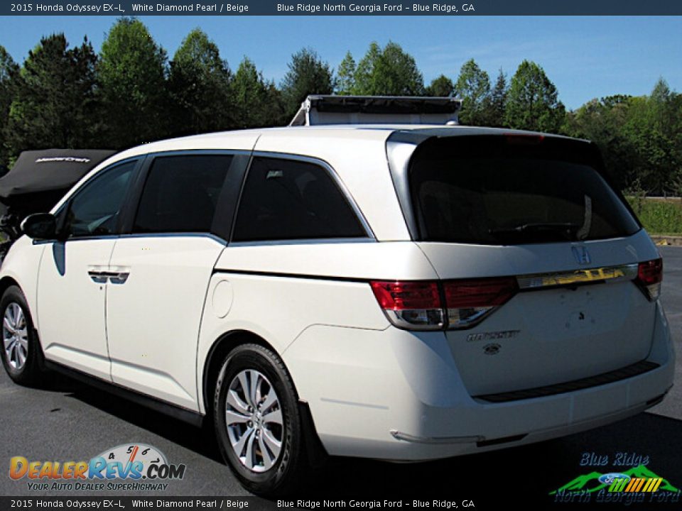 2015 Honda Odyssey EX-L White Diamond Pearl / Beige Photo #3