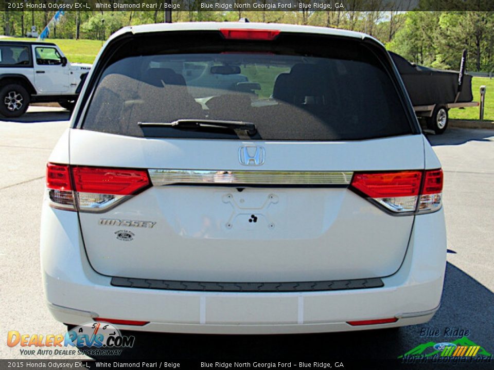 2015 Honda Odyssey EX-L White Diamond Pearl / Beige Photo #4