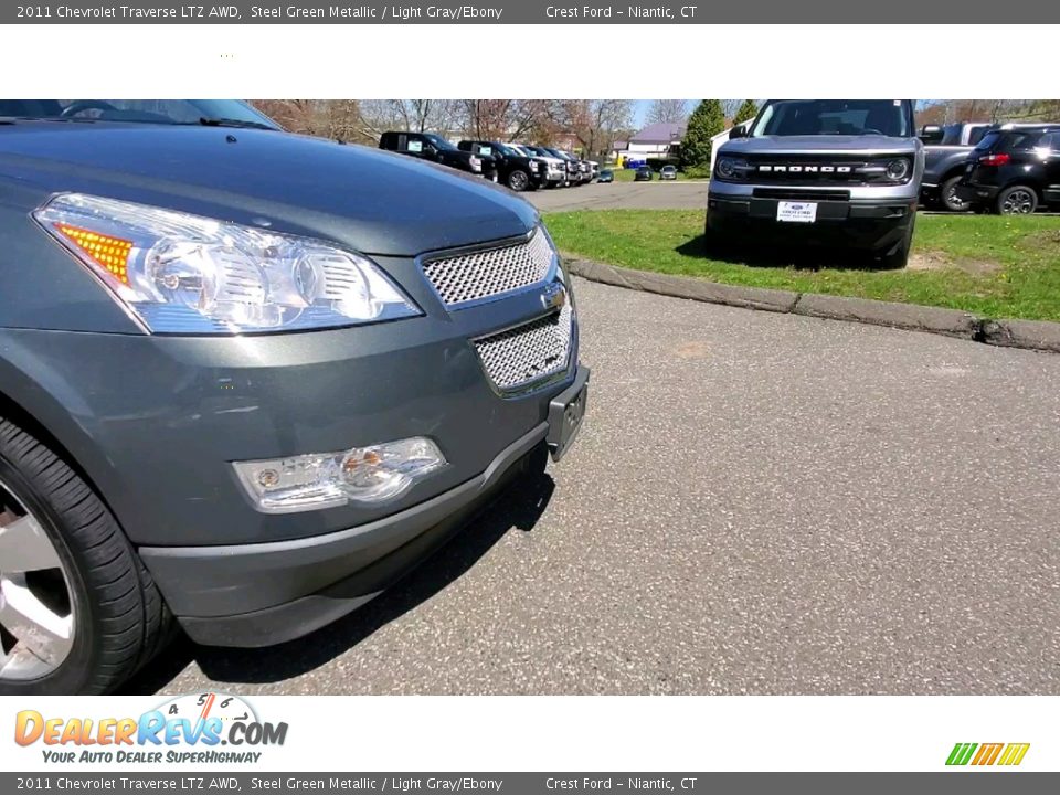 2011 Chevrolet Traverse LTZ AWD Steel Green Metallic / Light Gray/Ebony Photo #28