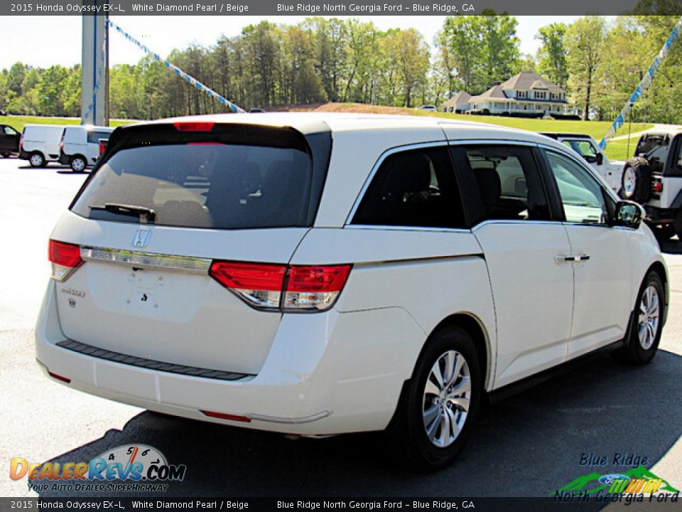 2015 Honda Odyssey EX-L White Diamond Pearl / Beige Photo #5