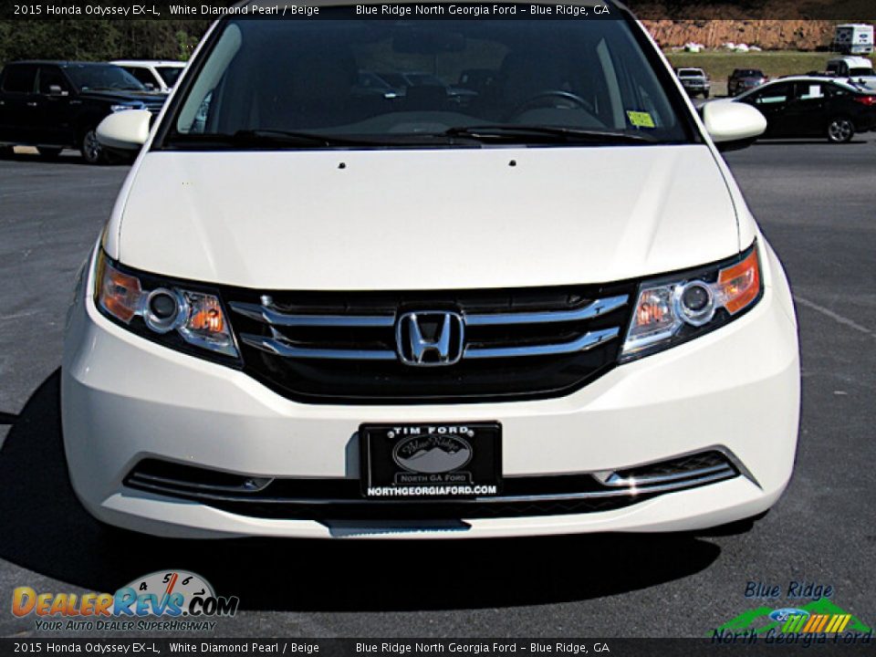 2015 Honda Odyssey EX-L White Diamond Pearl / Beige Photo #8