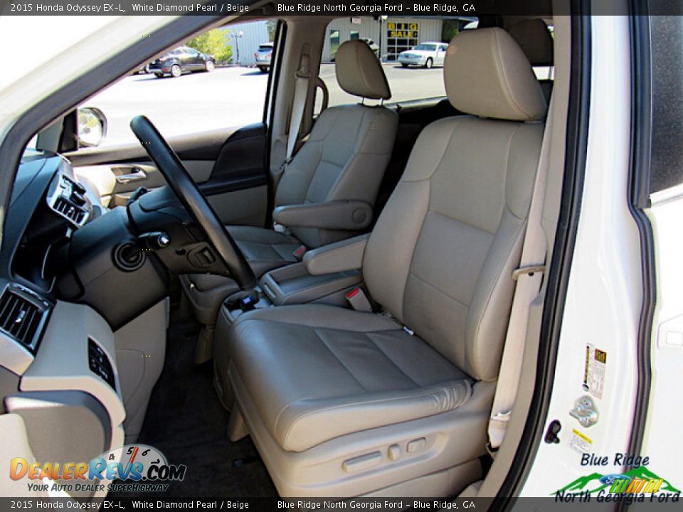 2015 Honda Odyssey EX-L White Diamond Pearl / Beige Photo #10