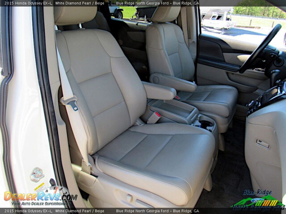 2015 Honda Odyssey EX-L White Diamond Pearl / Beige Photo #11