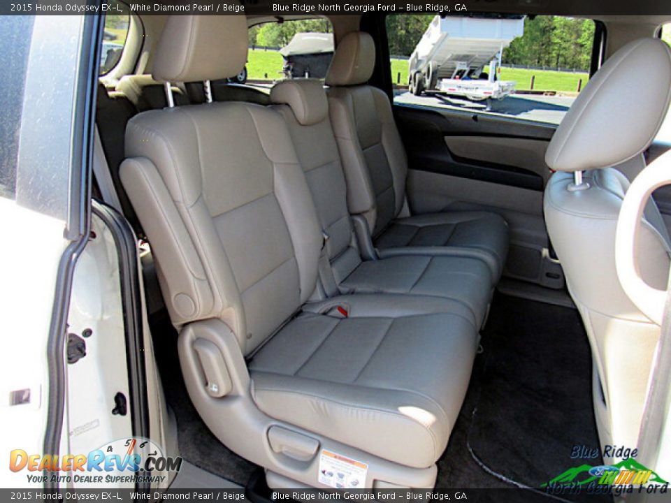 2015 Honda Odyssey EX-L White Diamond Pearl / Beige Photo #12