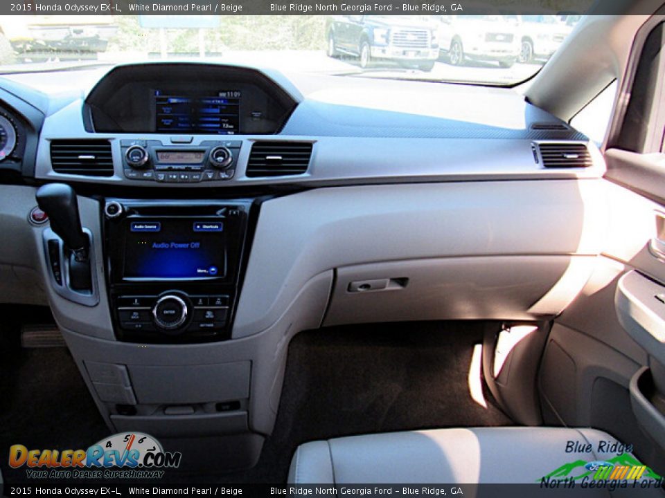 2015 Honda Odyssey EX-L White Diamond Pearl / Beige Photo #15