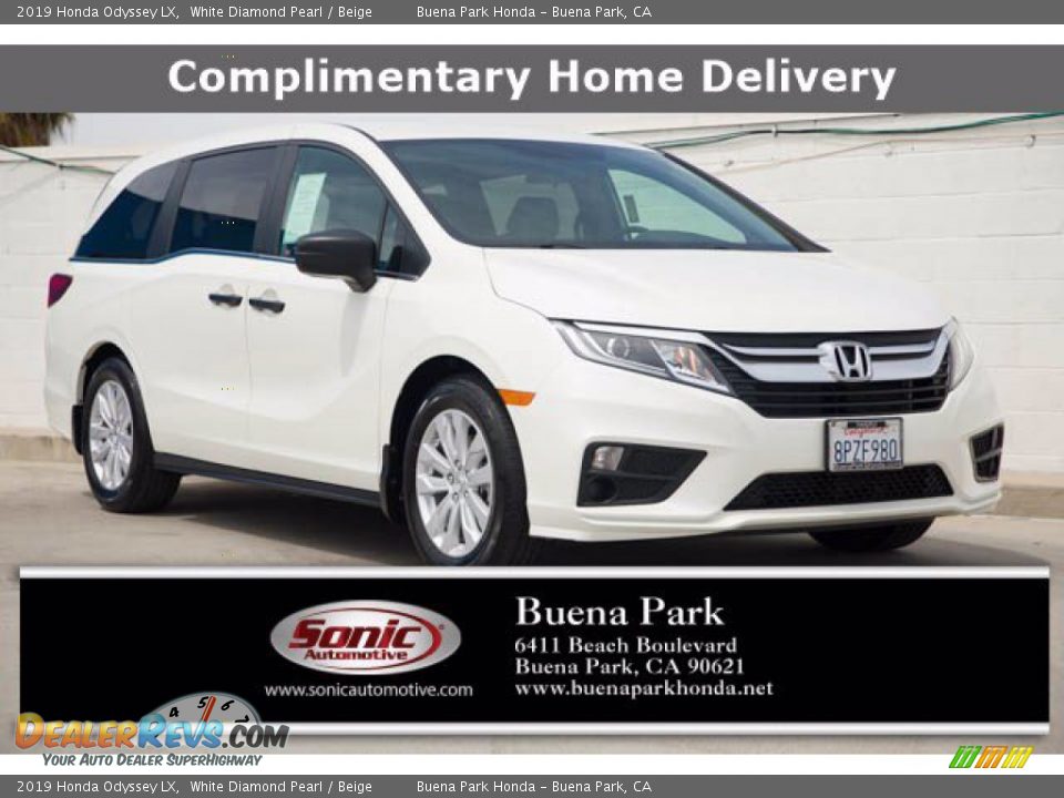 2019 Honda Odyssey LX White Diamond Pearl / Beige Photo #1