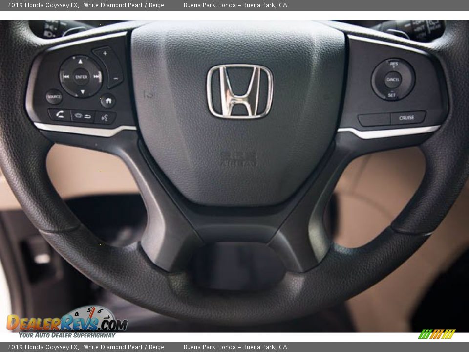 2019 Honda Odyssey LX White Diamond Pearl / Beige Photo #13