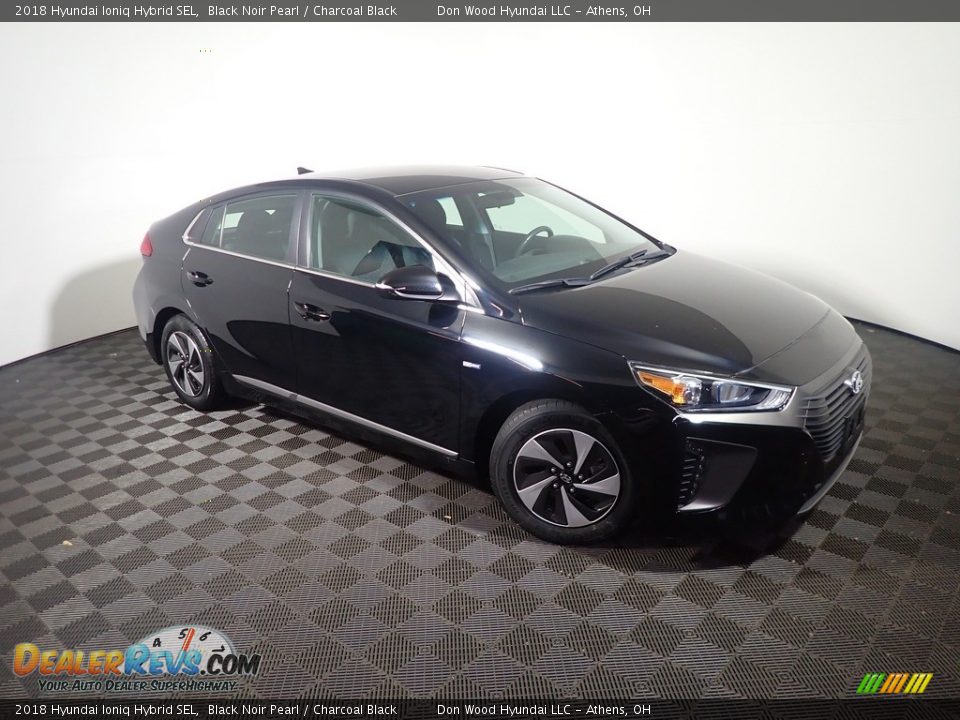 2018 Hyundai Ioniq Hybrid SEL Black Noir Pearl / Charcoal Black Photo #4