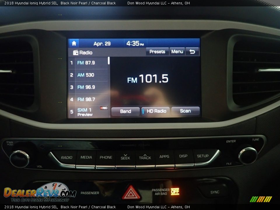 2018 Hyundai Ioniq Hybrid SEL Black Noir Pearl / Charcoal Black Photo #27