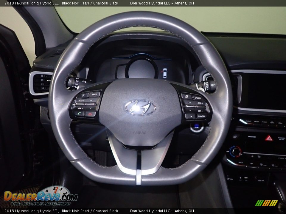 2018 Hyundai Ioniq Hybrid SEL Black Noir Pearl / Charcoal Black Photo #28