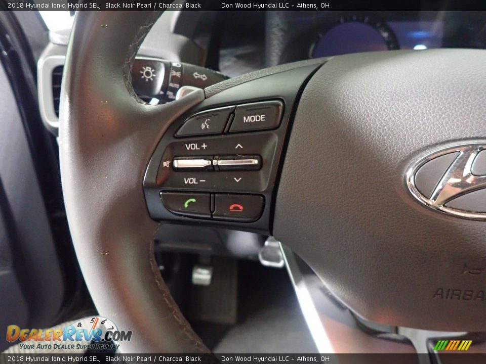2018 Hyundai Ioniq Hybrid SEL Black Noir Pearl / Charcoal Black Photo #30