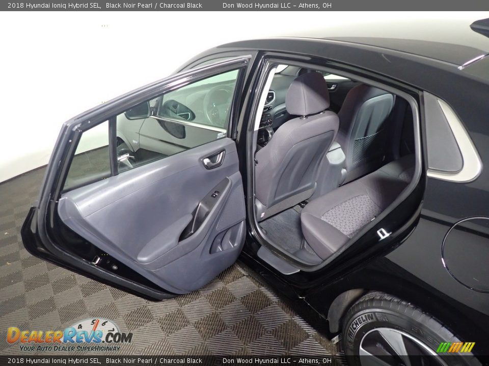 2018 Hyundai Ioniq Hybrid SEL Black Noir Pearl / Charcoal Black Photo #35