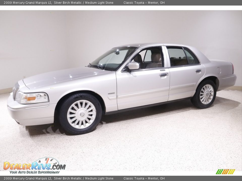 2009 Mercury Grand Marquis LS Silver Birch Metallic / Medium Light Stone Photo #3