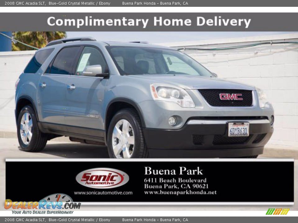 2008 GMC Acadia SLT Blue-Gold Crystal Metallic / Ebony Photo #1