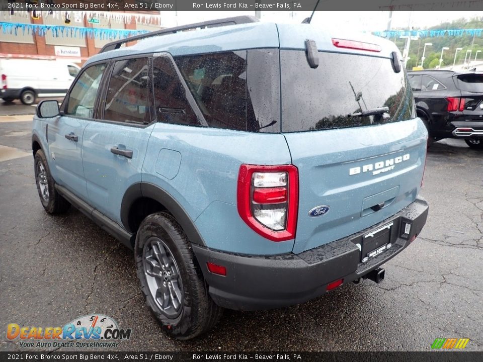 2021 Ford Bronco Sport Big Bend 4x4 Area 51 / Ebony Photo #7