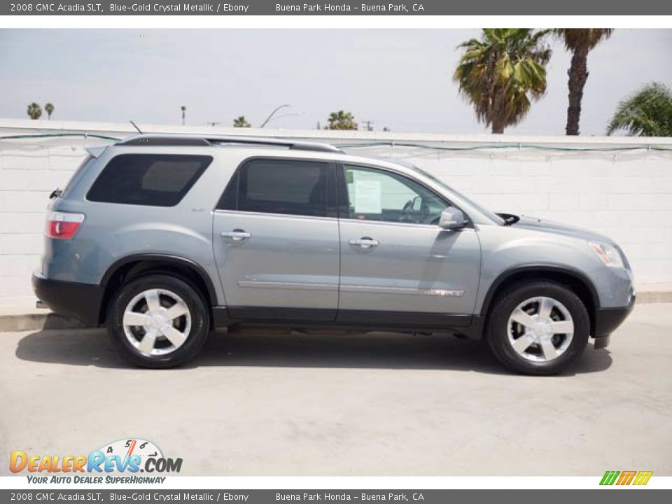 2008 GMC Acadia SLT Blue-Gold Crystal Metallic / Ebony Photo #12