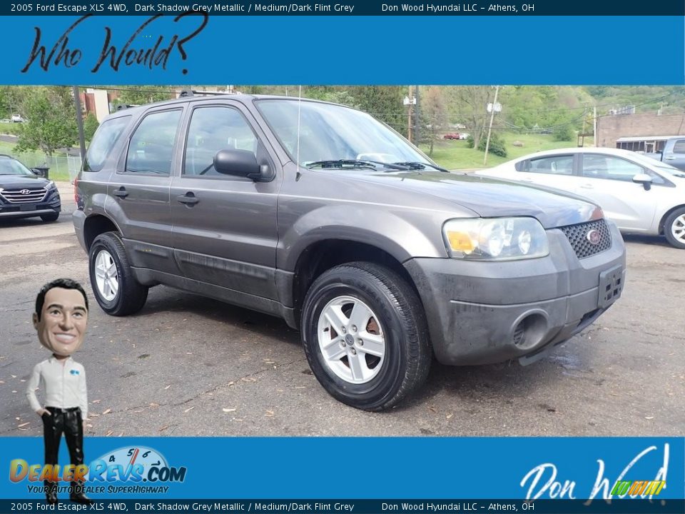 2005 Ford Escape XLS 4WD Dark Shadow Grey Metallic / Medium/Dark Flint Grey Photo #1