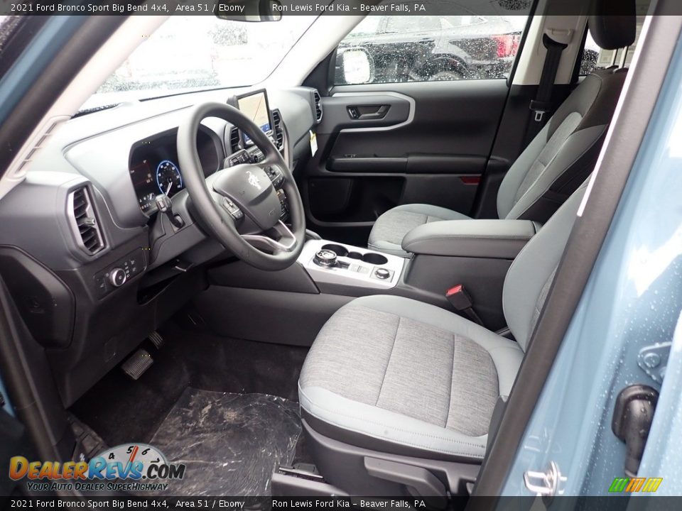 Front Seat of 2021 Ford Bronco Sport Big Bend 4x4 Photo #12
