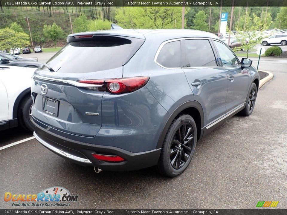 2021 Mazda CX-9 Carbon Edition AWD Polymetal Gray / Red Photo #2