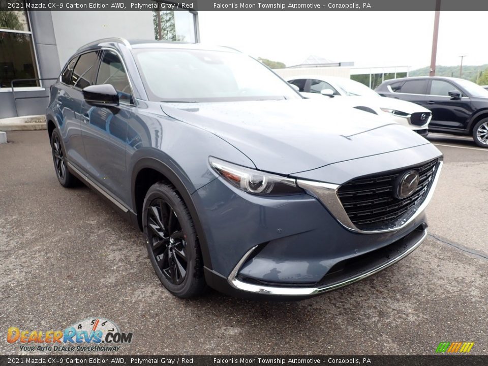 2021 Mazda CX-9 Carbon Edition AWD Polymetal Gray / Red Photo #3