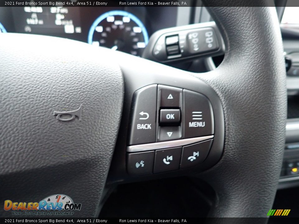 2021 Ford Bronco Sport Big Bend 4x4 Steering Wheel Photo #23