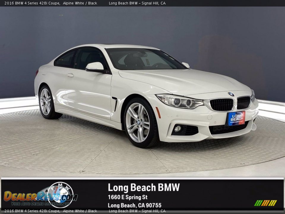 2016 BMW 4 Series 428i Coupe Alpine White / Black Photo #1