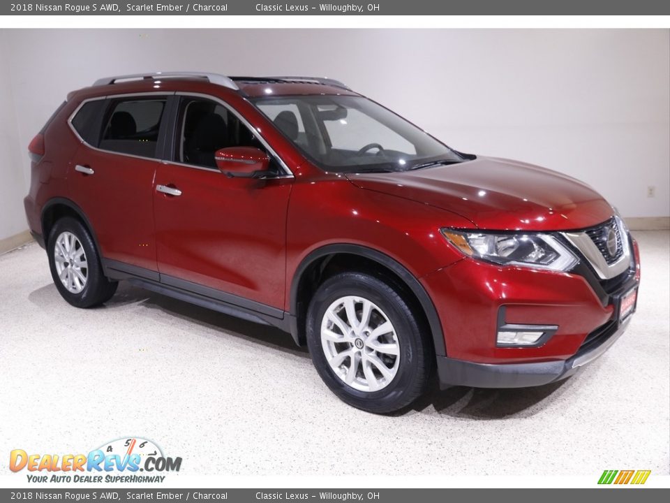 2018 Nissan Rogue S AWD Scarlet Ember / Charcoal Photo #1