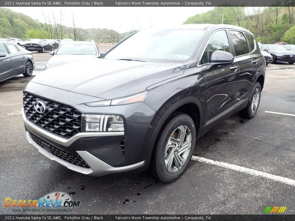 2021 Hyundai Santa Fe SE AWD Portofino Gray / Black Photo #5