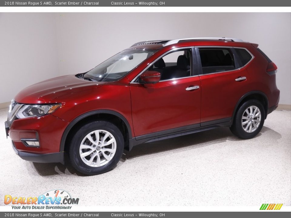 2018 Nissan Rogue S AWD Scarlet Ember / Charcoal Photo #3