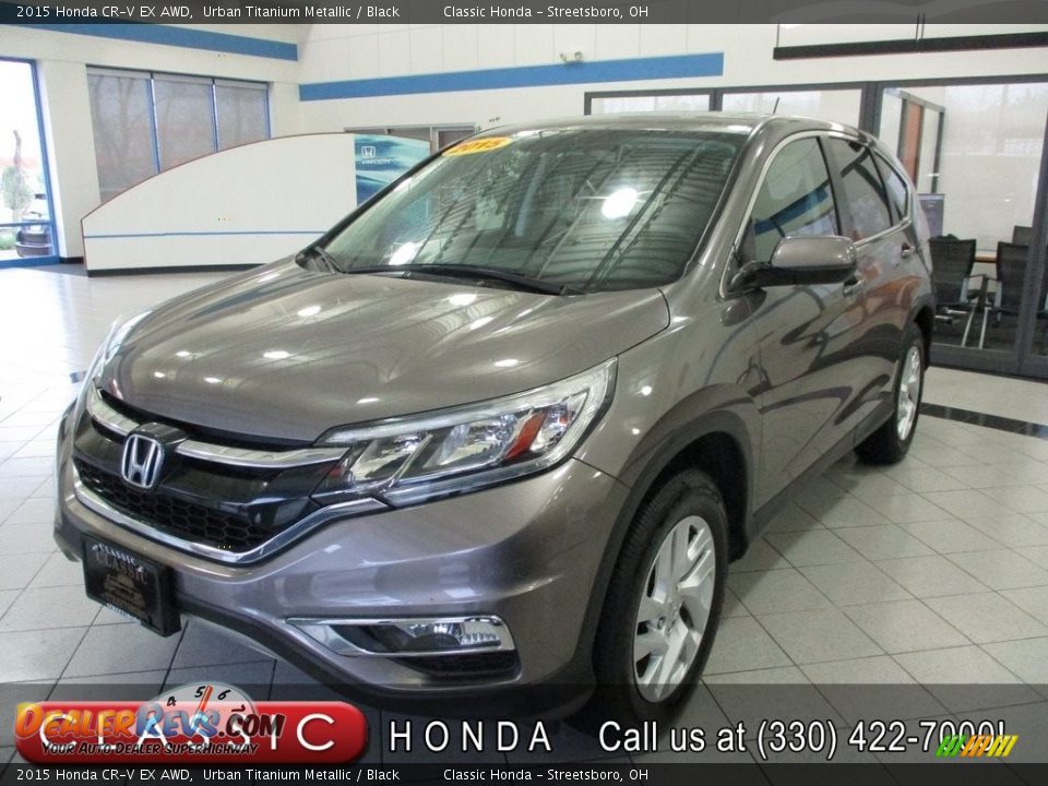 2015 Honda CR-V EX AWD Urban Titanium Metallic / Black Photo #1