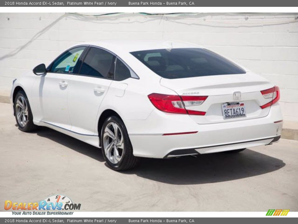 2018 Honda Accord EX-L Sedan Platinum White Pearl / Ivory Photo #2