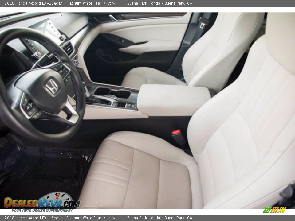2018 Honda Accord EX-L Sedan Platinum White Pearl / Ivory Photo #3